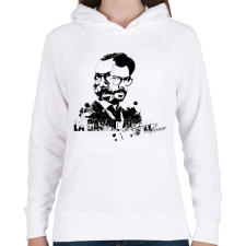 PRINTFASHION La casa de papel professor - Női kapucnis pulóver - Fehér női pulóver, kardigán