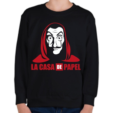 PRINTFASHION La casa de papel RL - Gyerek pulóver - Fekete gyerek pulóver, kardigán