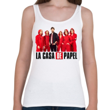 PRINTFASHION La casa de papel team - Női atléta - Fehér női trikó