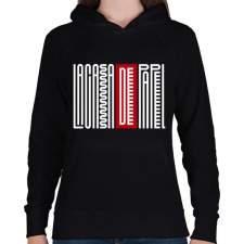 PRINTFASHION La casa de papel text - Női kapucnis pulóver - Fekete női pulóver, kardigán