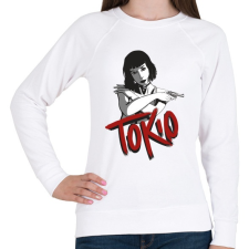 PRINTFASHION La casa de papel - Tokio - Női pulóver - Fehér női pulóver, kardigán