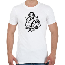 PRINTFASHION La Casa de papel - vonalrajz - Férfi póló - Fehér férfi póló