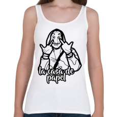 PRINTFASHION La Casa de papel - vonalrajz - Női atléta - Fehér