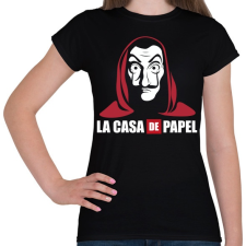 PRINTFASHION La casa de papel WL - Női póló - Fekete női póló