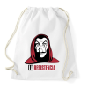 PRINTFASHION La casa del papel - Anonymus  - Sportzsák, Tornazsák - Fehér