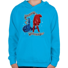 PRINTFASHION LA örök... - Gyerek kapucnis pulóver - Azúrkék