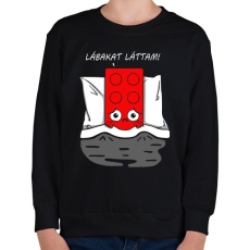 PRINTFASHION Lábakat láttam! - Gyerek pulóver - Fekete