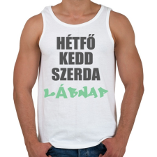 PRINTFASHION Lábnap - Férfi atléta - Fehér atléta, trikó