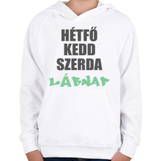 PRINTFASHION Lábnap - Gyerek kapucnis pulóver - Fehér