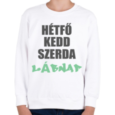 PRINTFASHION Lábnap - Gyerek pulóver - Fehér