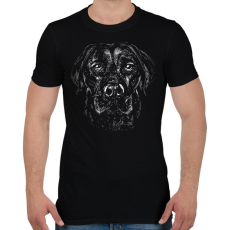 PRINTFASHION Labrador fej - Férfi póló - Fekete