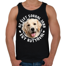 PRINTFASHION Labrador - Férfi atléta - Fekete