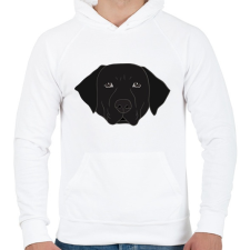 PRINTFASHION Labrador - Férfi kapucnis pulóver - Fehér férfi pulóver, kardigán