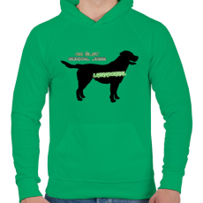 PRINTFASHION Labrador - Férfi kapucnis pulóver - Zöld