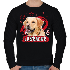 PRINTFASHION Labrador firka - Férfi pulóver - Fekete férfi pulóver, kardigán