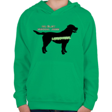 PRINTFASHION Labrador - Gyerek kapucnis pulóver - Zöld gyerek pulóver, kardigán