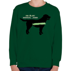 PRINTFASHION Labrador - Gyerek pulóver - Sötétzöld