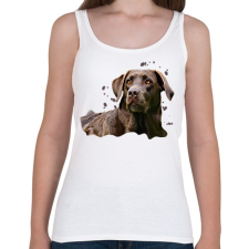 PRINTFASHION labrador - Női atléta - Fehér női trikó