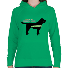 PRINTFASHION Labrador - Női kapucnis pulóver - Zöld