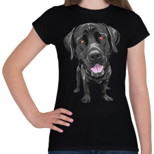 PRINTFASHION Labrador - Női póló - Fekete női póló