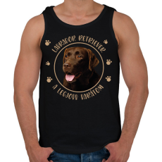 PRINTFASHION Labrador Retriever - Legjobb barát - Férfi atléta - Fekete