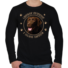 PRINTFASHION Labrador Retriever - Legjobb barát - Férfi hosszú ujjú póló - Fekete