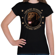 PRINTFASHION Labrador Retriever - Legjobb barát - Női póló - Fekete