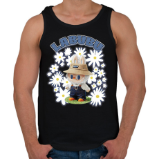 PRINTFASHION Labubu - Férfi atléta - Fekete