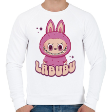PRINTFASHION Labubu - Férfi pulóver - Fehér