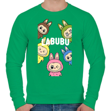 PRINTFASHION Labubu - Férfi pulóver - Zöld