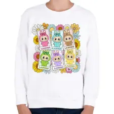 PRINTFASHION Labubu - Gyerek pulóver - Fehér gyerek pulóver, kardigán