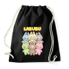 PRINTFASHION Labubu Monsters - Sportzsák, Tornazsák - Fekete