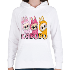 PRINTFASHION labubu-seeklogo - Női kapucnis pulóver - Fehér