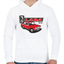 PRINTFASHION lada 1200 - Férfi kapucnis pulóver - Fehér férfi pulóver, kardigán