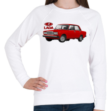 PRINTFASHION Lada 1500 - Női pulóver - Fehér női pulóver, kardigán