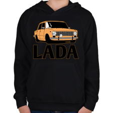 PRINTFASHION Lada - Gyerek kapucnis pulóver - Fekete gyerek pulóver, kardigán