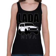 PRINTFASHION Lada niva - Női atléta - Fekete