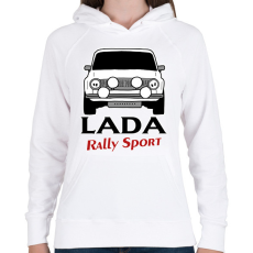 PRINTFASHION Lada rally - Női kapucnis pulóver - Fehér