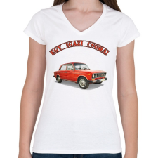 PRINTFASHION Ladás csoda - Női V-nyakú póló - Fehér női póló