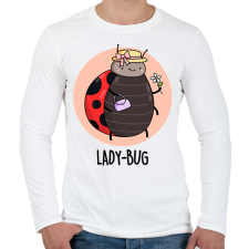 PRINTFASHION Lady-Bug - Férfi hosszú ujjú póló - Fehér férfi póló