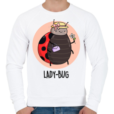 PRINTFASHION Lady-Bug - Férfi pulóver - Fehér