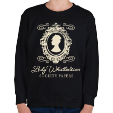 PRINTFASHION Lady Whistledown - Gyerek pulóver - Fekete