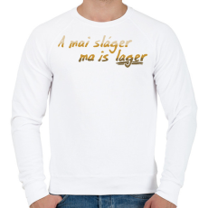 PRINTFASHION Lager  - Férfi pulóver - Fehér