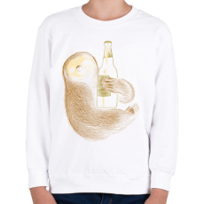PRINTFASHION Lajhár és sör - Gyerek pulóver - Fehér