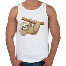 PRINTFASHION lajhár - Férfi atléta - Fehér