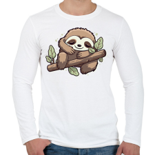 PRINTFASHION Lajhár  - Férfi hosszú ujjú póló - Fehér férfi póló