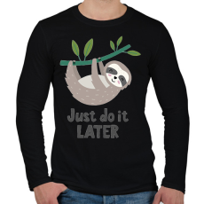 PRINTFASHION Lajhár  - Férfi hosszú ujjú póló - Fekete