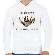 PRINTFASHION LAJHÁR - Férfi kapucnis pulóver - Fehér