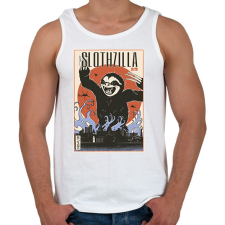 PRINTFASHION Lajhár godzilla - Férfi atléta - Fehér atléta, trikó