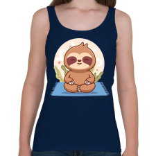 PRINTFASHION Lajhár jóga - Női atléta - Sötétkék női trikó